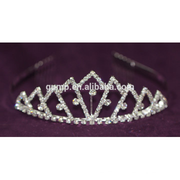 Custom Girls Rhinestone Crowns Tiara de cristal nupcial